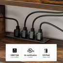 Rolanstar Wall Mounted TV Stand with Power Outlet 70 Inch Brown